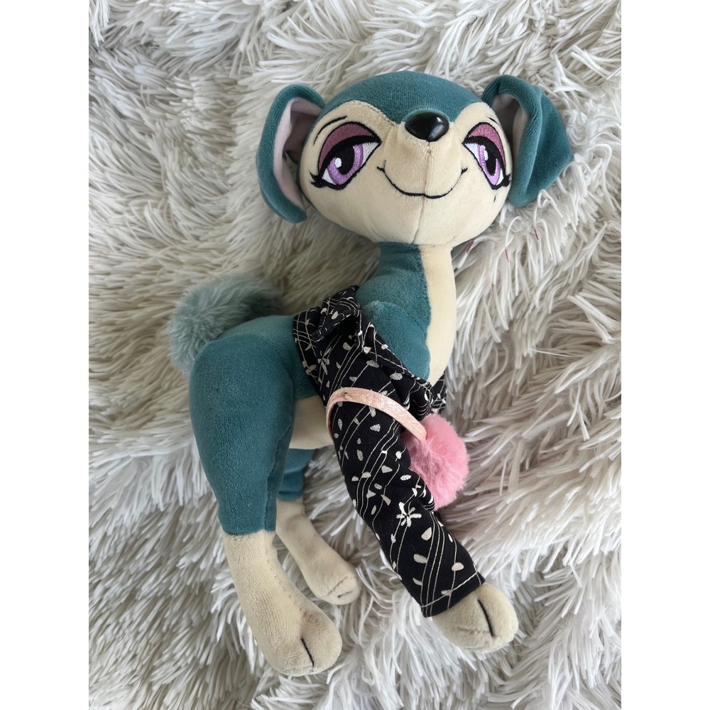 MGA Bratz Petz Cloe Cat Teal Plush Stuffed Animal Purple Eyes Y2K Toy Vintage